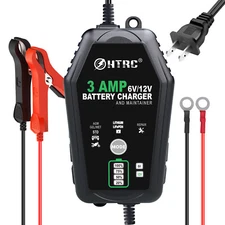 3AMP Battery Charger and Maintainer for Cars SUVs Trucks Lead Acid, AGM, Lithium