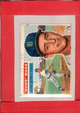 1956 Topps #57 Duke Maas G Good RC Rookie Tigers Grey Backs ID:60956
