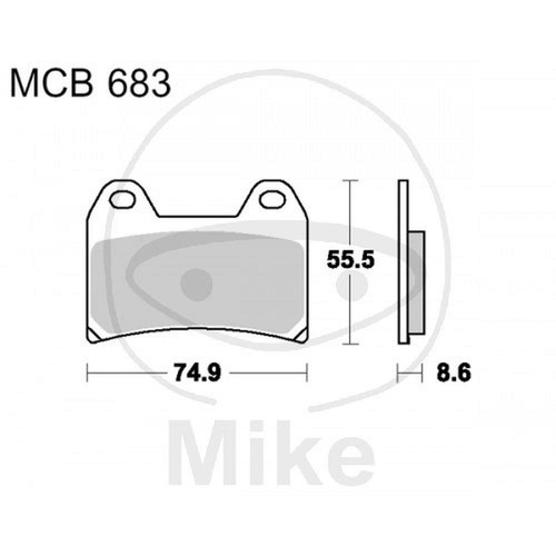 Pastillas De Freno Sintéticas TRW LUCAS MV 800 Brutale Dragster 2014-2017 - Imagen 2 de 2