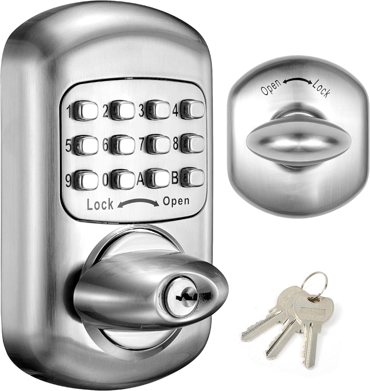Shabbos Keyless Mechanical Deadbolt Lock Low Power USA Sabbath Entry-image