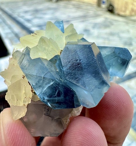 280 CTS Combination Sky Blue Celestine With Calcite Specimen From Afghanistan - Picture 3 of 6