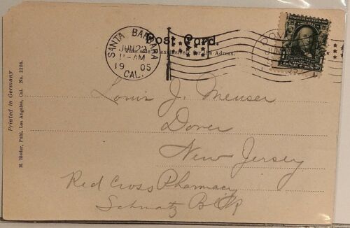 Vtg M. Rieder No. 2208 A reminder of Old Days in California Postcard B&W 1905 - Picture 4 of 4
