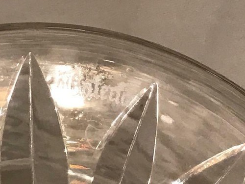 Waterford Crystal Compote Glandore Laurel Leaf & Diamond Pattern Made In Ireland - Picture 8 of 10