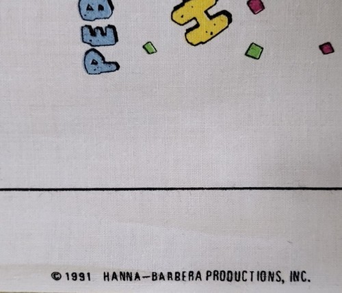 Vtg 1991 Flintstone Friends Fabric Book Project Panel to Sew - Foto 4 di 4