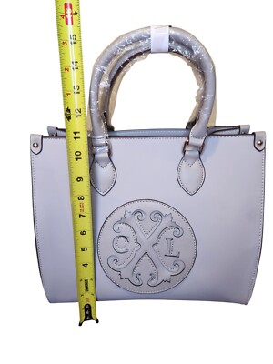 Christian Lacroix Janette Nylon Gray Satchel Purse Handbag