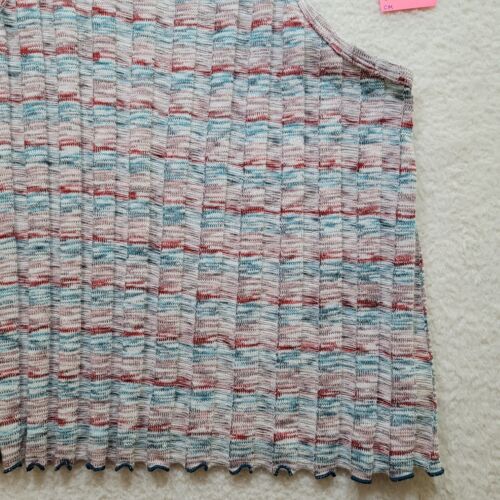 Anthropologie Akemi+Kin Kaden Tank Top Women's Large Sweater Marled Green Red - Picture 3 of 12