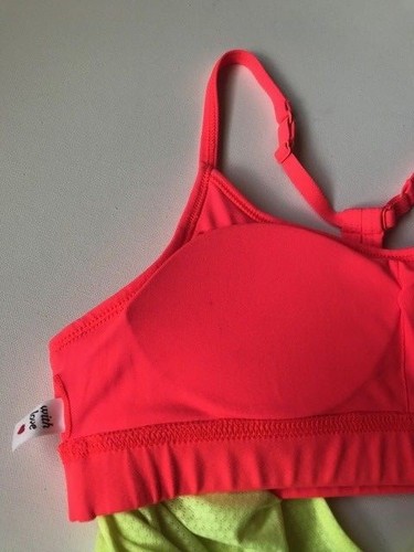 NEU! LORNA JANE SPORTLICHES TOP BH NEONGELB UND ROT KLEIN YOGA GYM DAMEN - Bild 8 von 11