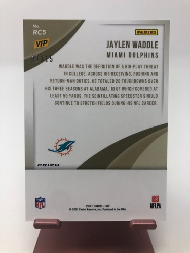 2021 PANINI VIP PRIZM JAYLEN WADDLE #RC5 2022 THE NATIONAL GOLD PACK 07/15 - Picture 6 of 8