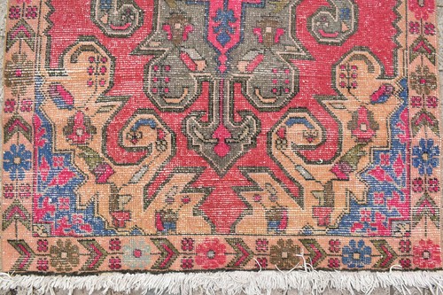 Alfombra Turca 50''x84'' Vintage 4x7 Color Apagado Oushak Rosa INCREÍBLE Alfombra 128x216cm - Imagen 4 de 12
