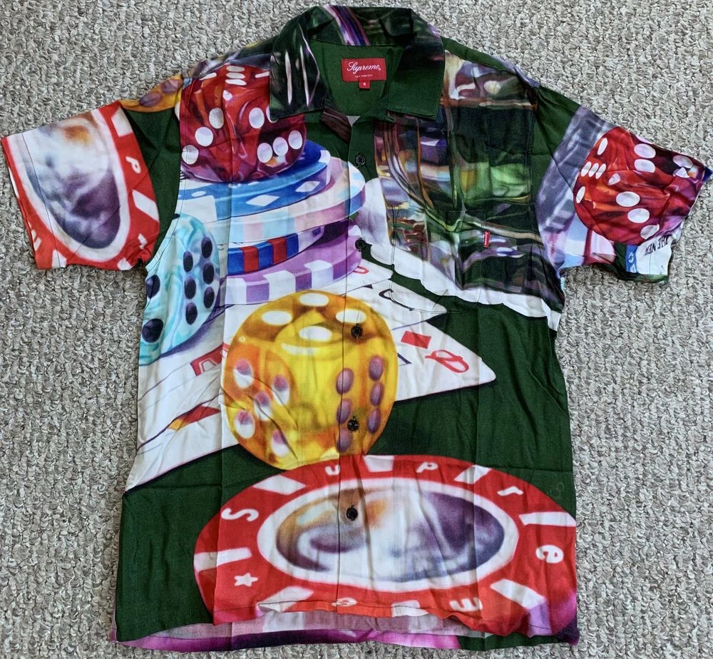 Chemise rayonne F/W 2018 Supreme Casino taille S