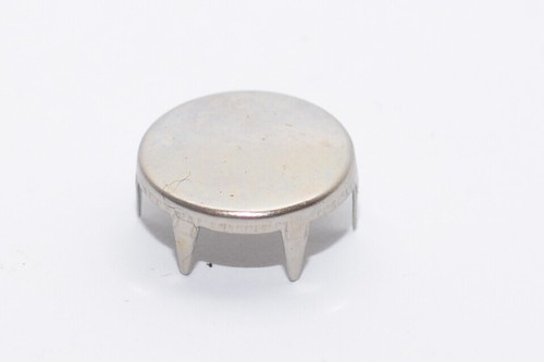 Ziernieten / Nieten / Krallenniete, Ø14 mm, Nickel, Rund-Flach, USA, 80er Jahre - Picture 3 of 8