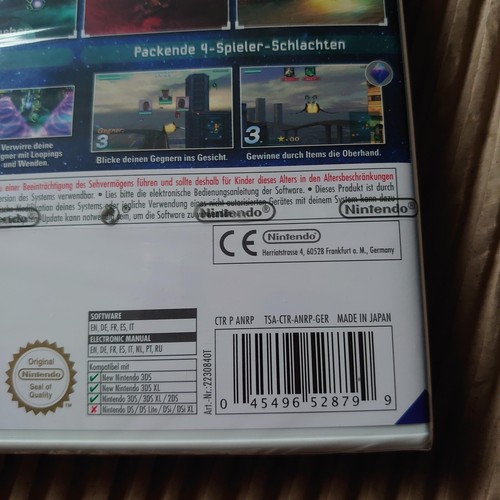 3DS Star Fox 64 3D - German box, Multilanguage in-Game, SEALED - Picture 3 of 3