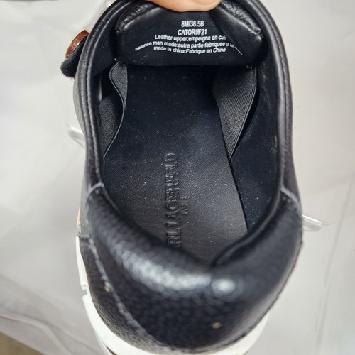 KARL LAGERFELD Cavan Embellished Leather Platform Sneakers Chunky Missing Pearls - Picture 15 of 16