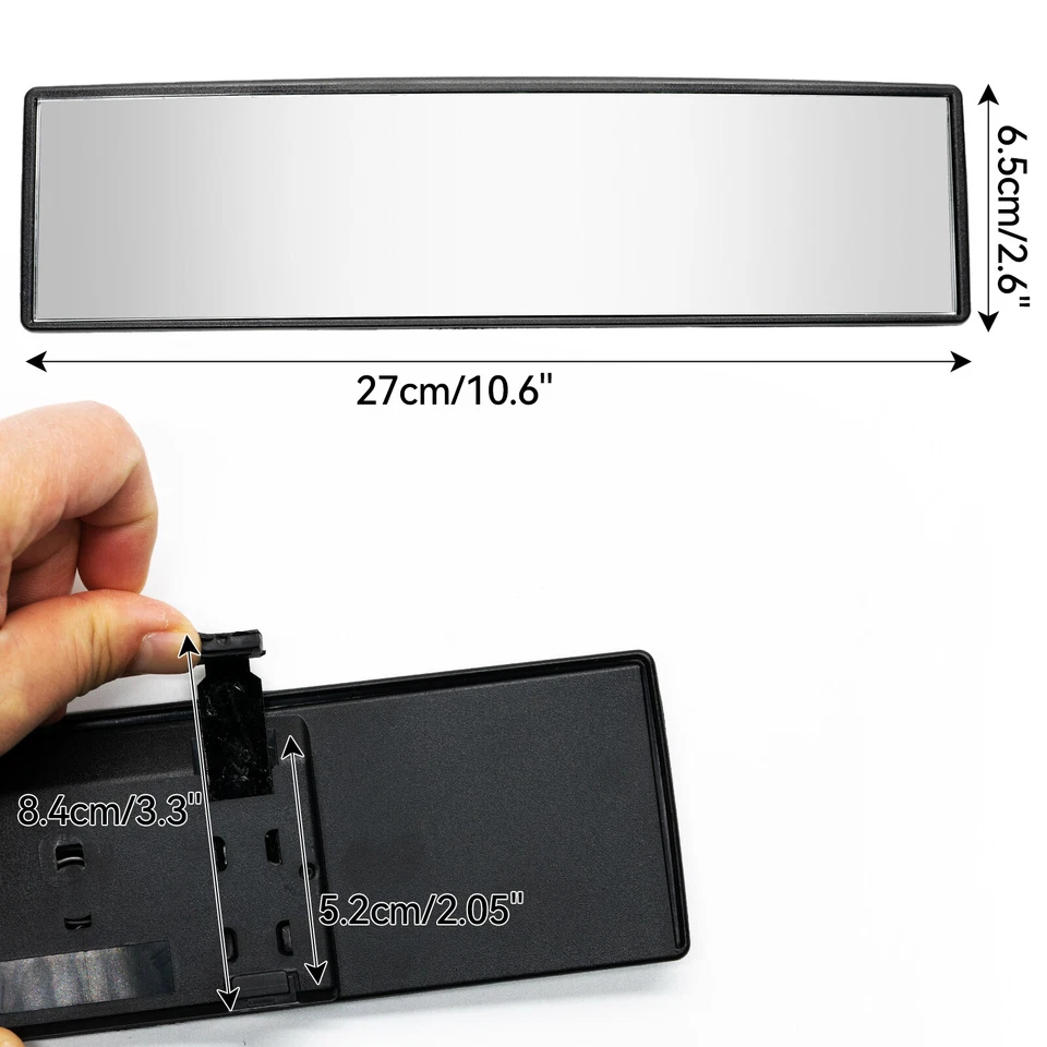 Espejo retrovisor interior coche visión transparente gran angular espejo retrovisor panorámico  Foto 2 de 4