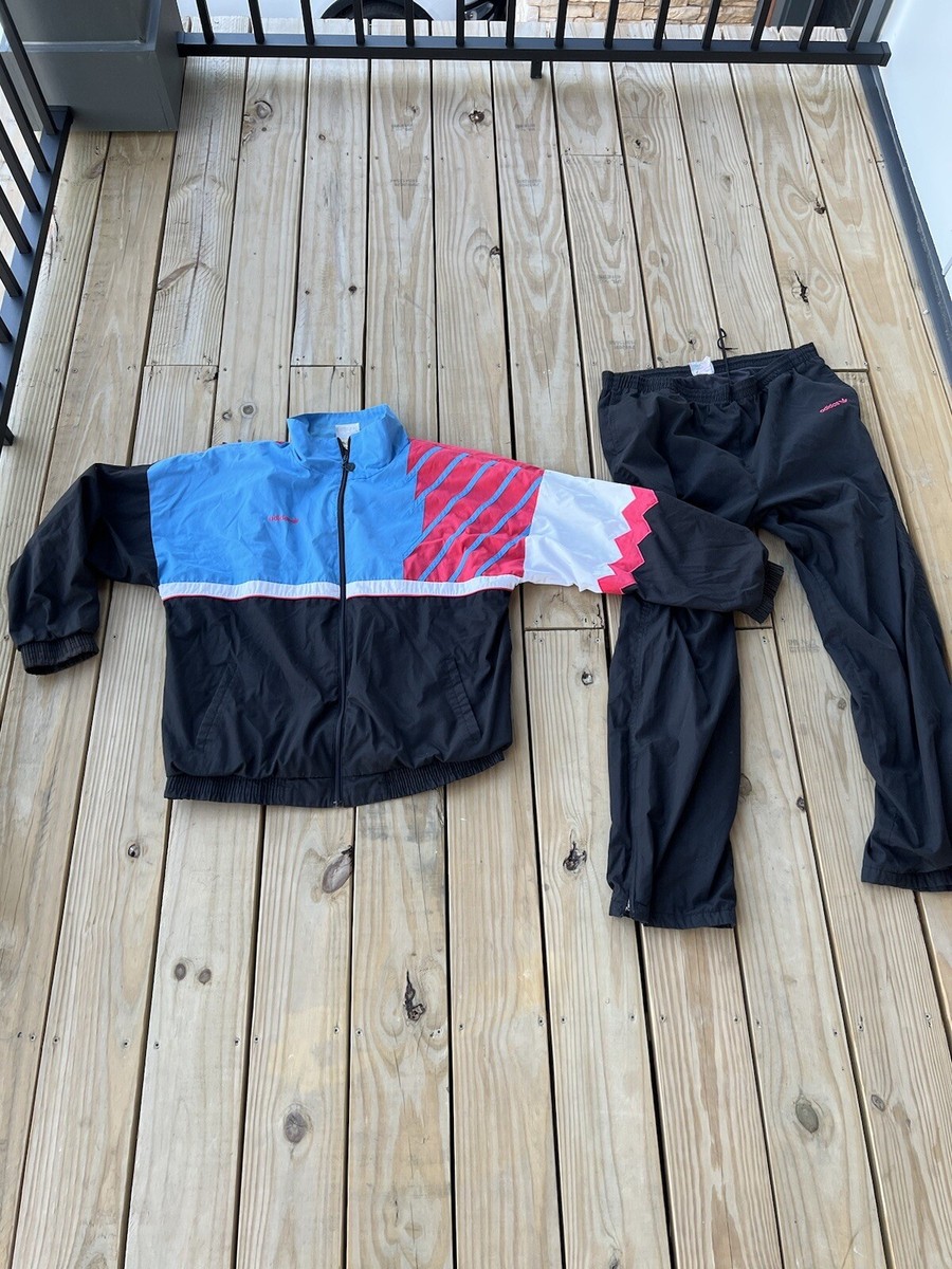 Vintage Adidas Men's Large 80's Silver Tag Track Suit Red Vintage Adidas Men's Large 80's Silver Tag Track Suit Red