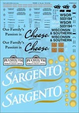 Wisconsin & Southern Railroad Evans Double Plug Door Boxcar Sargento Cheese G...