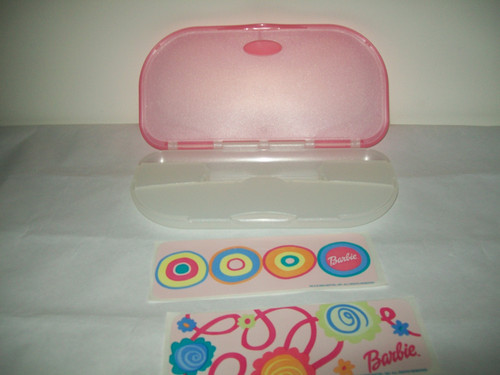 Tupperware Barbie Pretty 'n Pink Keeper Federmäppchen mit Fächern selten neu NLA - Bild 6 von 10