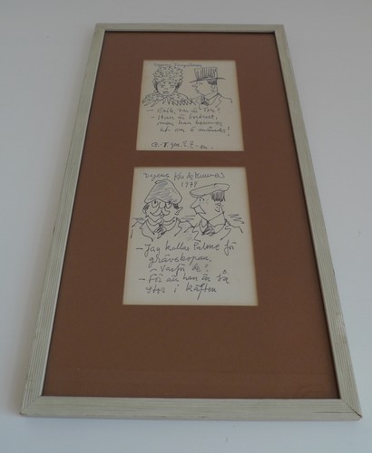 Erik ( Kar De Mumma ) Zetterström (Suecia 1904-1997) Dibujo De 1974 - Picture 2 of 9