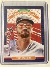 2020 Panini Donruss Diamond Kings On Fire #’d /75 Trey Mancini #17