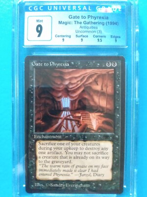 💀 gate to phyrexia 💀 Antiquities Vintage 1994 MTG | Mint/Mint++ Quad 9 ...