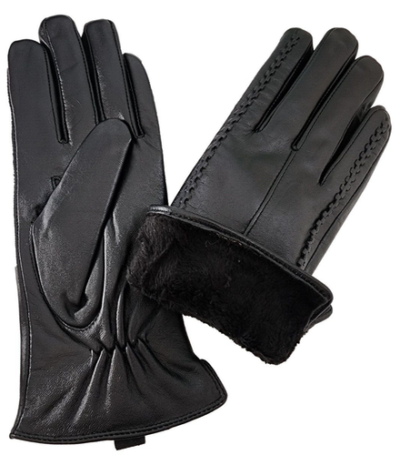 Genuine leather sheepskin gloves premium quality soft lined warm light women - Bild 2 von 2