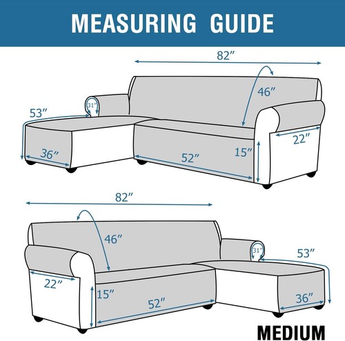 Wasserdichte L-Form Sofa Slipper Sektional abnehmbare Abdeckung Haustier Couch Schutz - Bild 79 von 104