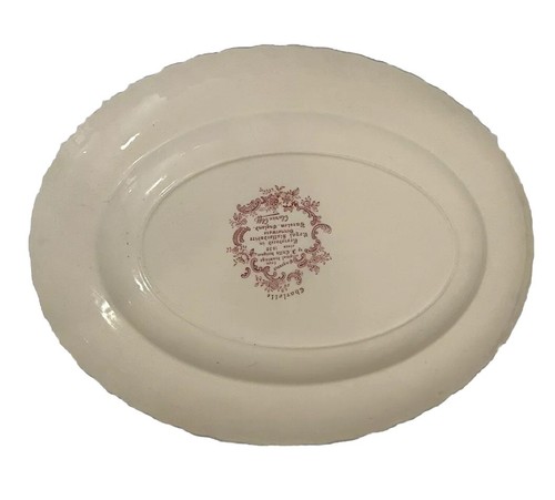 1930er Royal Staffordshire Charlotte rosa überbacken oval 13 3/4" Servierplatte - Bild 7 von 11