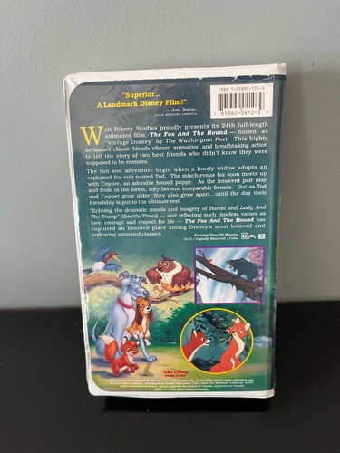 Disney Black Diamond VHS - Fox and the Hound - Picture 3 of 4