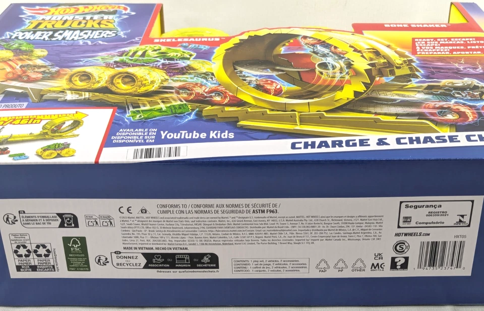 Hot Wheels Monster Trucks Power Smashers Charge & Chase Challenge Track Set - Image 2 of 4
