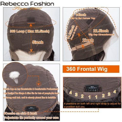 13x4 Deep Wave Lace Front Human Hair T Part Lace Wig Pre Plucked Brazilian Curly - Bild 7 von 14