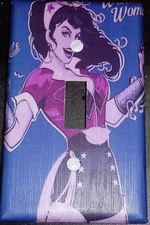 Custom Handmade DC Bombshell Wonder Woman Single Toggle Light Switch Cover