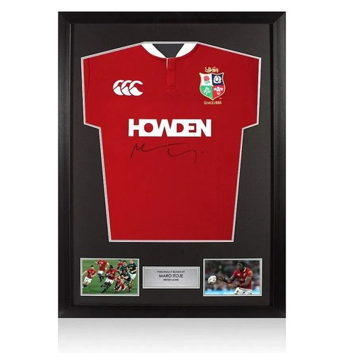 Framed Maro Itoje Signed British Lions Shirt: Home, 2025-26