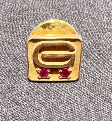 General Tire 10K Gold Ruby Service Pin Tie Tack In Original Box - Picture 2 of 6