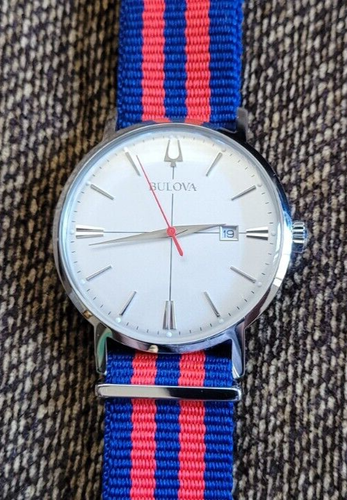 96B314 BULOVA AEROJET WHITE DIAL NYLON NATO STRAP HERREN UHR "AMERICA" EDITION - Bild 2 von 13