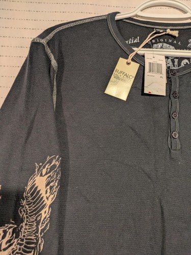 Buffalo David Bitton Men's Long Sleeve Graphic Tee - XL 100% Cotton - Picture 7 of 12