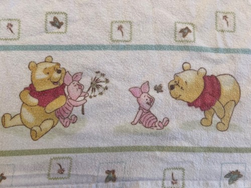 Vintage 1980's Winnie The Pooh & Piglet Baby Receiving Blanket 28" X 29" - Picture 2 of 8