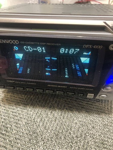 KENWOOD DPX-4100 Cassette CD EQ Spectrum Analyzer Working Free Shipping - Picture 4 of 5