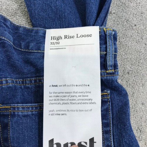 HNST Jeans Womens 32 x 32 Denim Pant High RIse Loose Wide Leg Casual Adult - Picture 7 of 9
