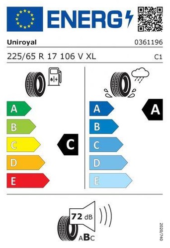 1x 225/65 R17 106V Uniroyal RainExpert 5 Sommerreifen id10432 - Bild 2 von 4