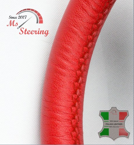 PARA SUBARU WRX 12-13 ROJO CUERO CUBIERTA VOLANTE, ROJO OSCURO 2 PIEZAS - Imagen 6 de 11