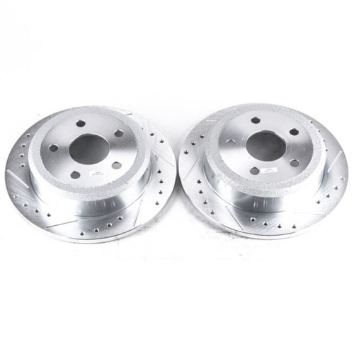 Power Stop Rear Evolution Drilled & Slotted Rotors Fits 07-17 Jeep Wrangler - Picture 7 of 10