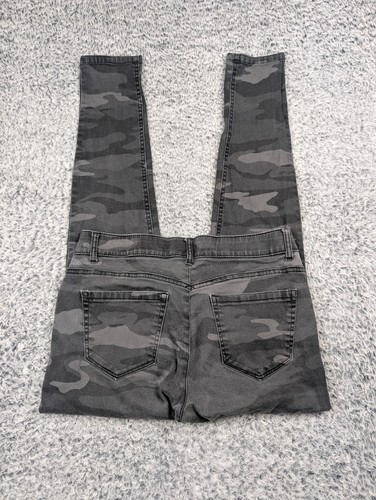Democracy Jeans Damen 6 grau Camouflage Ab Technologie Skinny Stretch Normcore Freizeit
