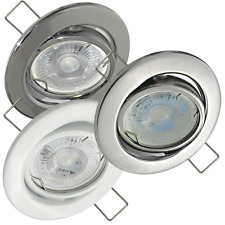 Sets 5W Power LED Einbauleuchte Tomas 230Volt. 400Lumen. Wohnraum Deckenstrahler