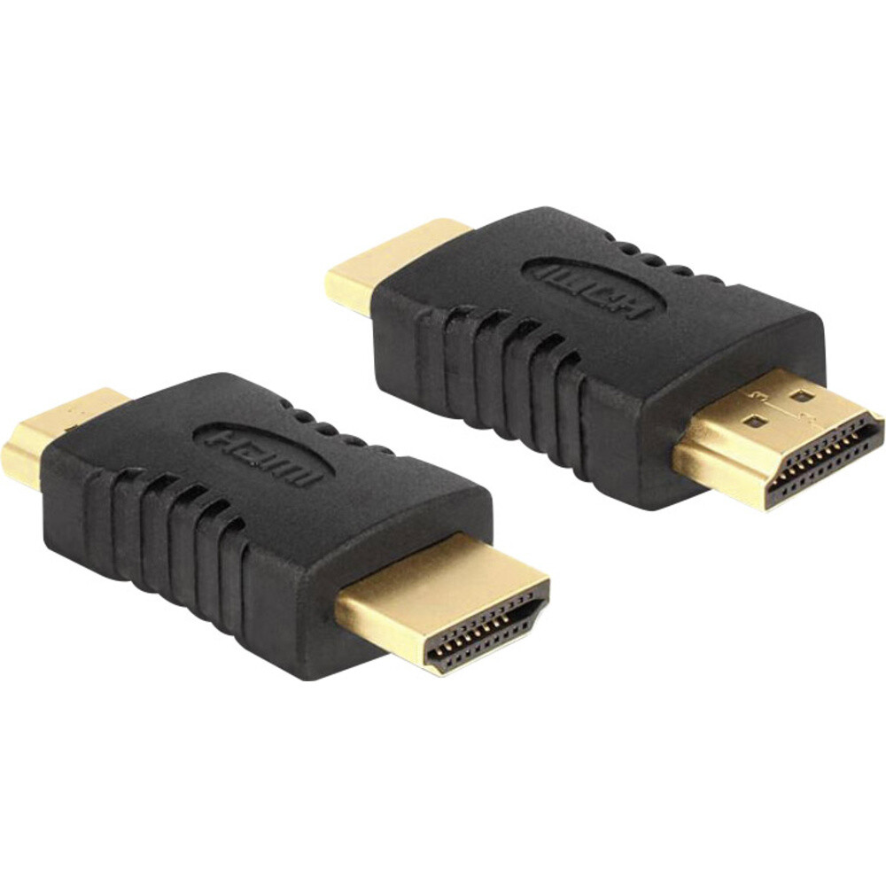 HDMI-адаптер Delock 65508 [1x HDMI-Stecker - 1x HDMI-Stecker] Schwarz vergold...