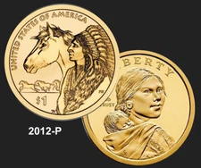 2012-P  $1  Native American Sacagawea Golden Dollar Uncirculated