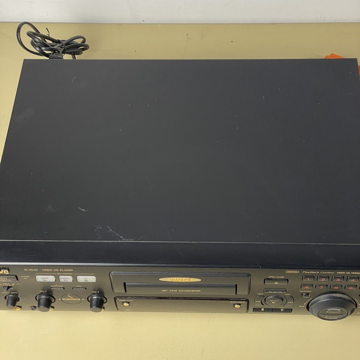 JVC XL-SV22BK Karaoke Video CD Player -W Power Cord, Tested