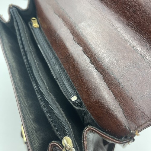 Ottobre Ladies Brown Faux Leather Handbag Medium Size Shoulder Bag Crossbody - Picture 11 of 12