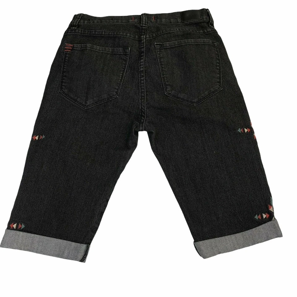 Bermudas vaqueras BDG para mujer talla 27 negras suroeste puño enrollado recortadas Foto 3 de 4