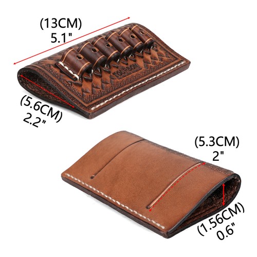 Tourbon Leather Revolver/Rifle Ammo Belt Slide Bullet Holder - Picture 4 of 23