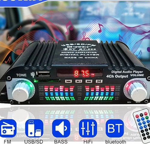 Bluetooth Verstärker Vollverstärker HiFi Stereo Amplifier Digital FM 1600W - Bild 16 von 18